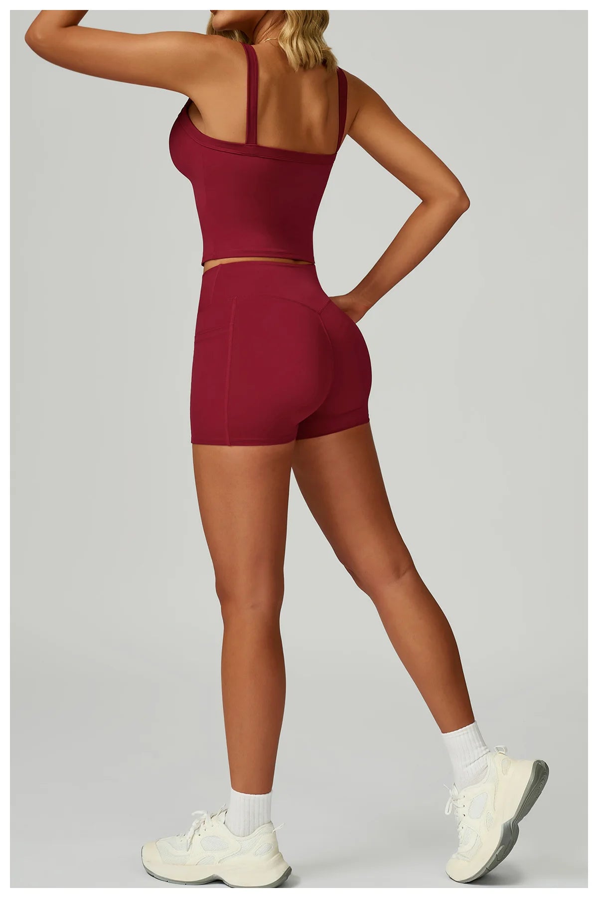 Custom Sets for Women Short Set Sports Fitness Gym Yoga Wear Ladies High Waist Sports Vest and Shorts Set Conjuntos Para Mujeres