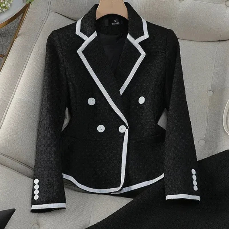 Luxury Women's Skirt Suits Celebrity Little Fragrance Suits Temperament Slim Skinny Occupational Suit Blazer Sets Fishtail Skirt