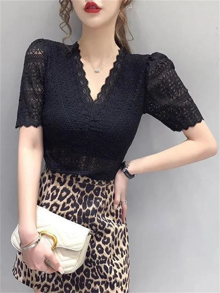 Womens Tops And Blouses Summer Short Sleeve Blouse Women Blusas Mujer De Moda 2022 Turtleneck Knitted Blouse Shirt Tops