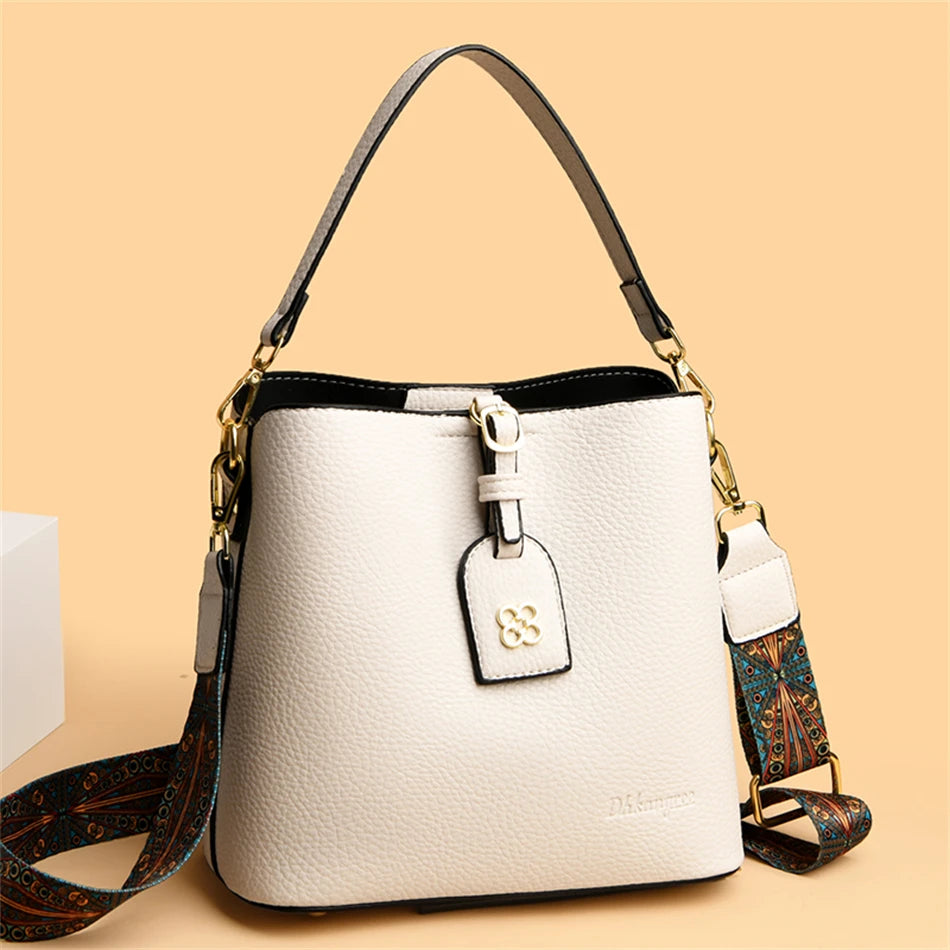 Luxury Designer High Quality Leather Women's Handbag Purses 3 Layers Multifunctional Ladies Shoulder Messenger Bags Sac Femme