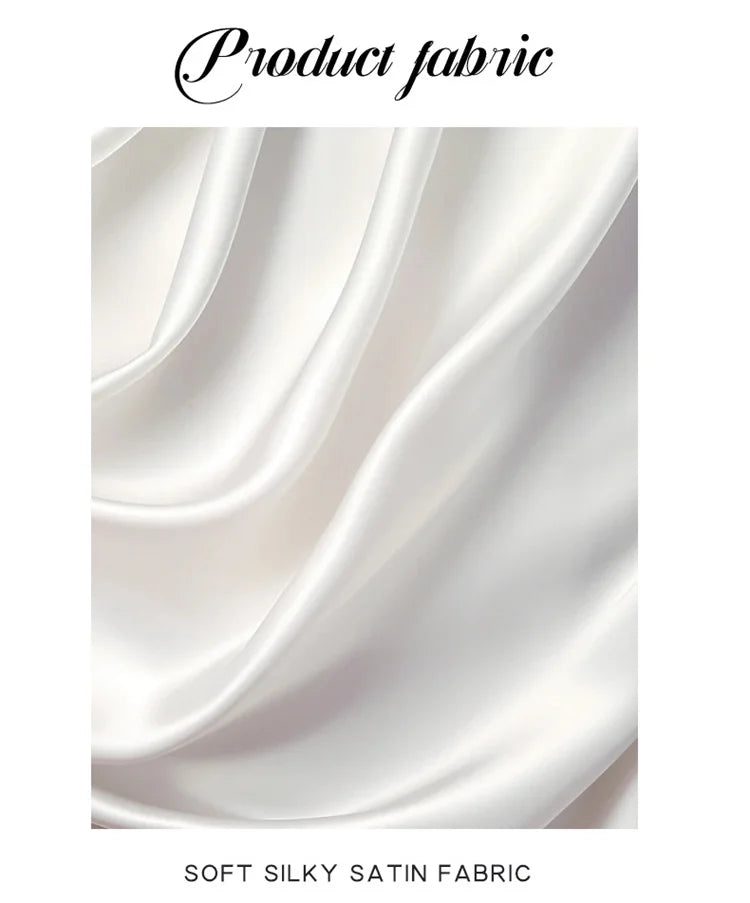 Luxury White Satin Bathrobe