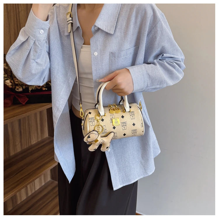 Luxury Ladies Leather Handbag Famous Designer Crossbody Bag Stylish Shoulder Purse Women's Tote Classic Fashion Accessory