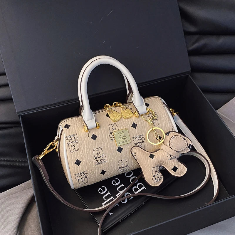 Luxury Ladies Leather Handbag Famous Designer Crossbody Bag Stylish Shoulder Purse Women's Tote Classic Fashion Accessory