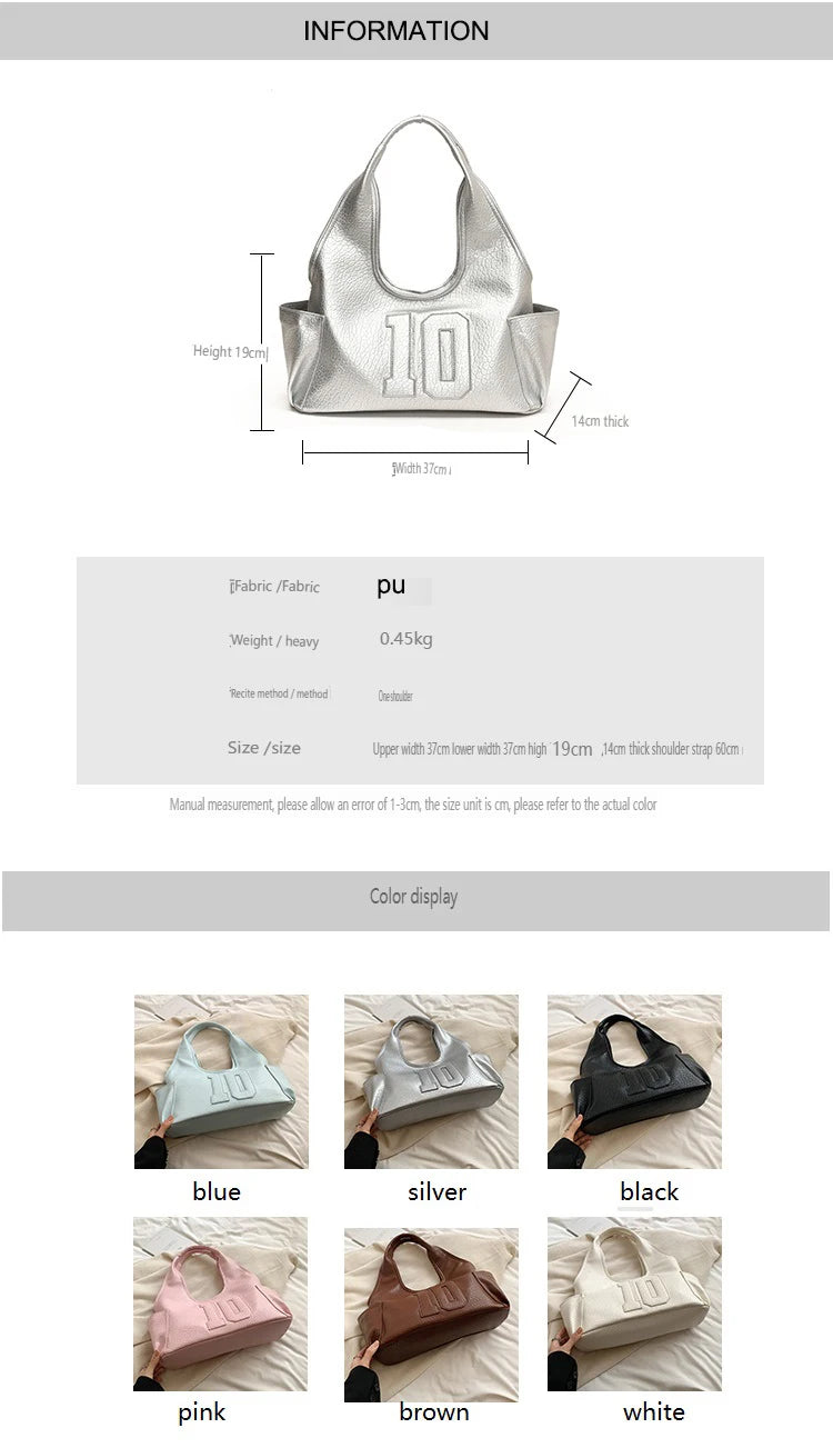 Luxury Women Bag 2025 New Armpit Handbags Women Shoulder Hobos Purse Top-Handle Bag Punk Cool Girls Shopping Packs Large Bolsas