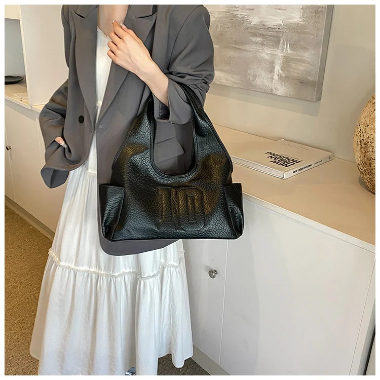 Luxury Women Bag 2025 New Armpit Handbags Women Shoulder Hobos Purse Top-Handle Bag Punk Cool Girls Shopping Packs Large Bolsas