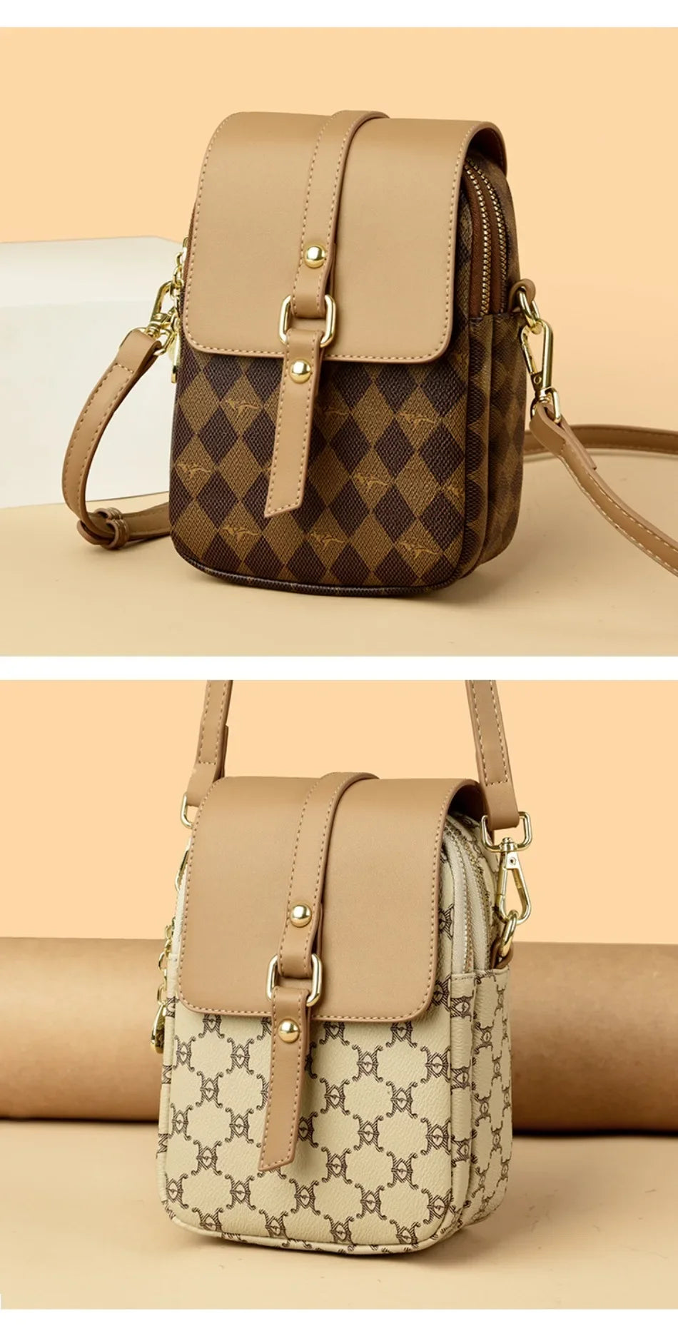 Luxury Brand Retro Handbag Mobile Phone Bag Designer Women'S Single Shoulder Crossbody Bag Women'S Mini Square Bag Sac A Main