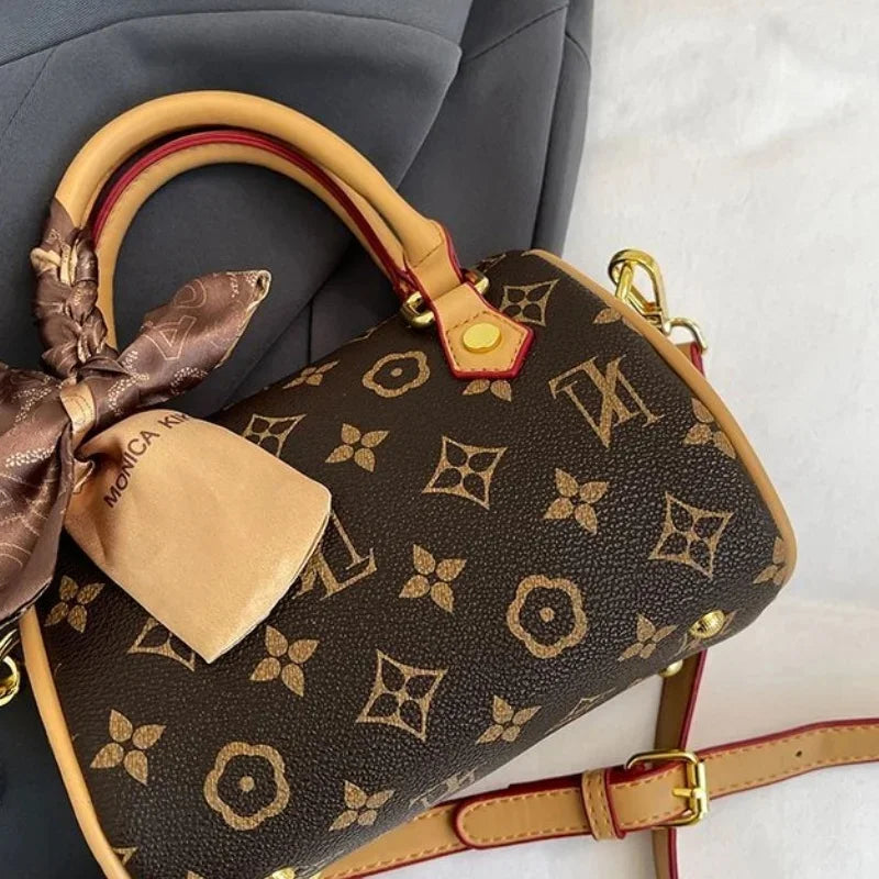 Luxury Messenger Purse Bag - Women's Crossbody Tote With Retro Solid Color & Premium Leather Finish