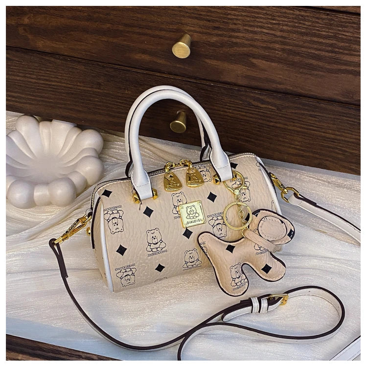 Luxury Ladies Leather Handbag Famous Designer Crossbody Bag Stylish Shoulder Purse Women's Tote Classic Fashion Accessory