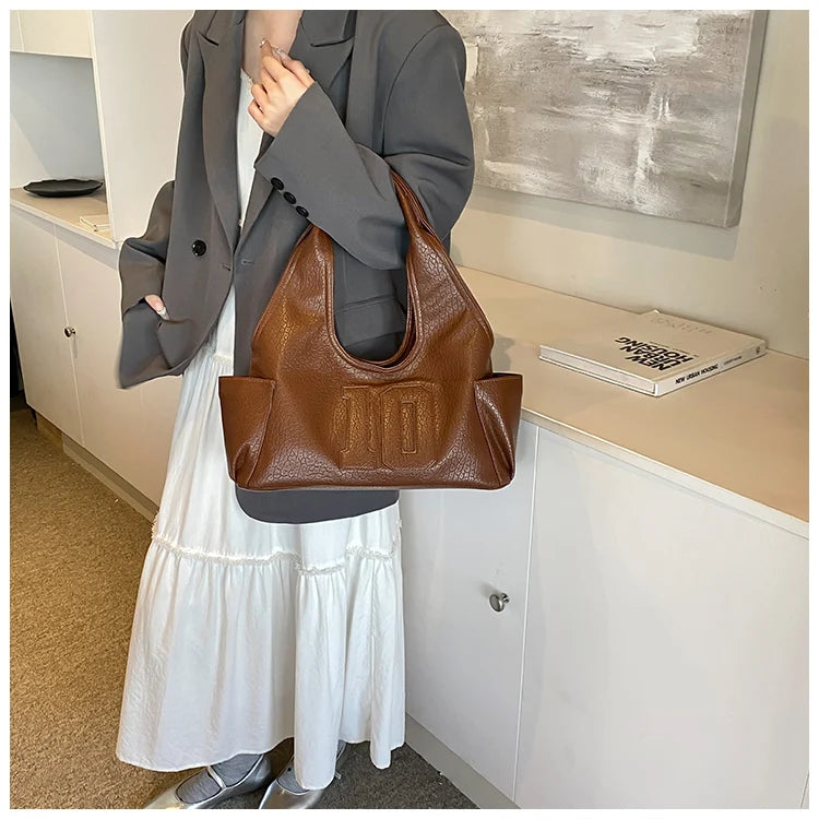 Luxury Women Bag 2025 New Armpit Handbags Women Shoulder Hobos Purse Top-Handle Bag Punk Cool Girls Shopping Packs Large Bolsas