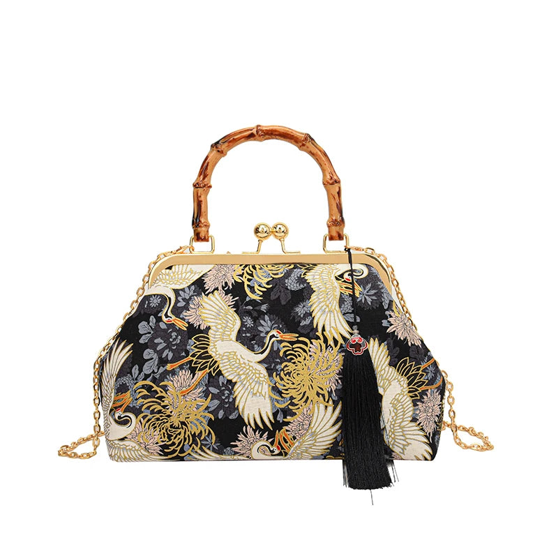 Luxury Evening Clutch Bag For Women Bride Wedding Clutch Purse Chain Shoulder Bags Small Party Handbag Rattan Handle Handle Tote