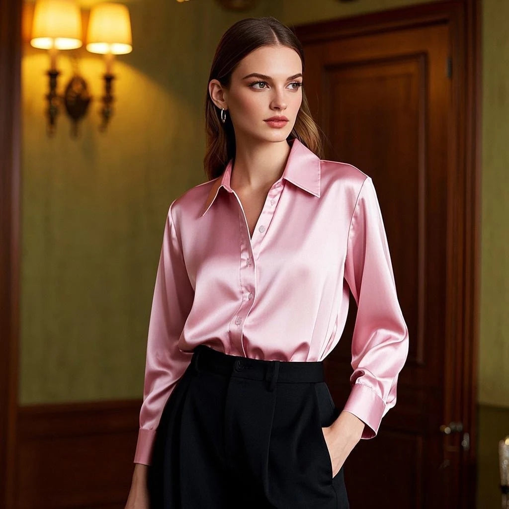 Luxury Satin Finish Blouse for Women