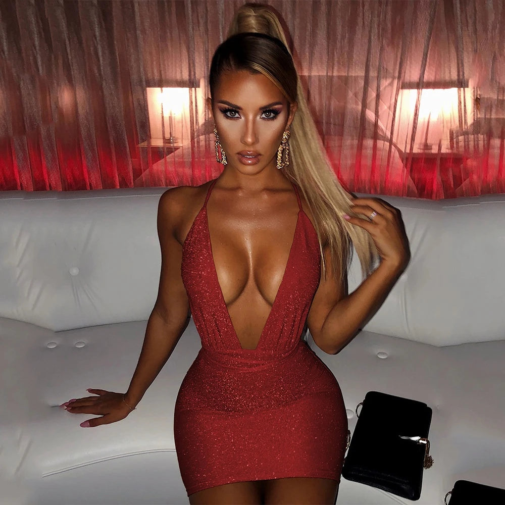 Sexy Sparkle Jumpsuit Women Off Shoulder Lace Up Bodycon Bandage Long Pants Glitter Backless Party Club Rompers Womens Jumpsuits