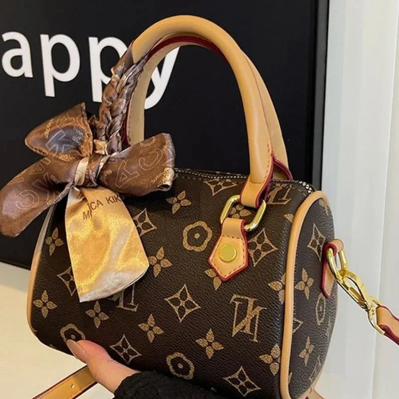 Luxury Messenger Purse Bag - Women's Crossbody Tote With Retro Solid Color & Premium Leather Finish