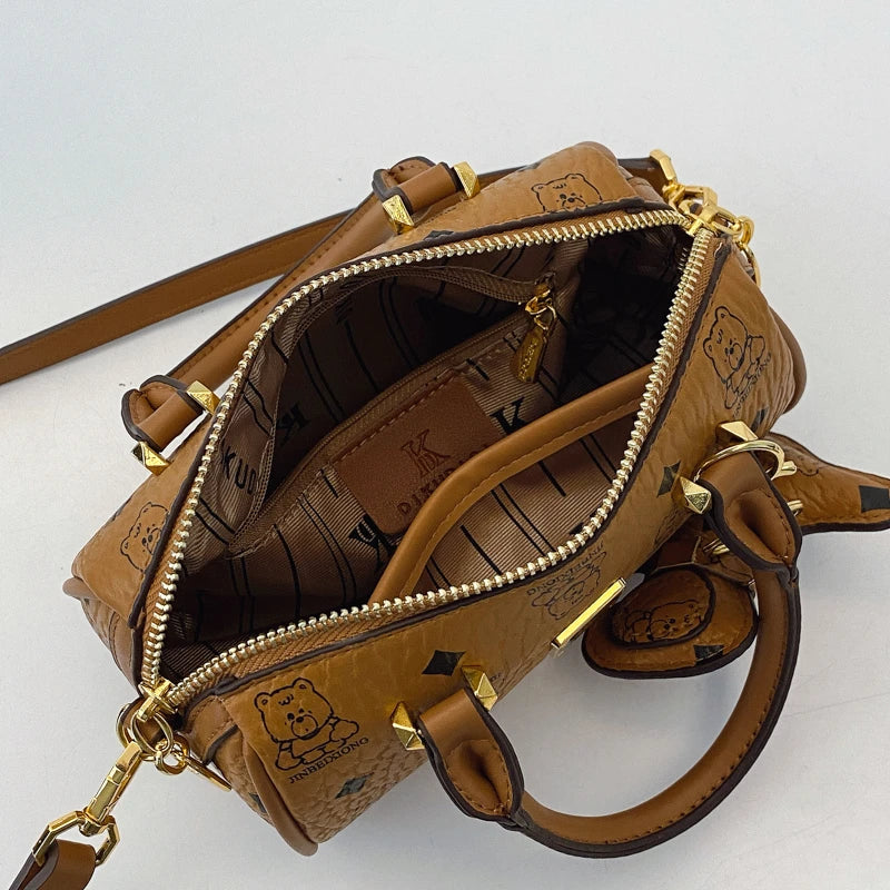 Luxury Ladies Leather Handbag Famous Designer Crossbody Bag Stylish Shoulder Purse Women's Tote Classic Fashion Accessory