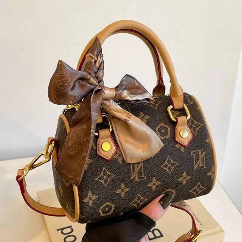 Luxury Messenger Purse Bag - Women's Crossbody Tote With Retro Solid Color & Premium Leather Finish