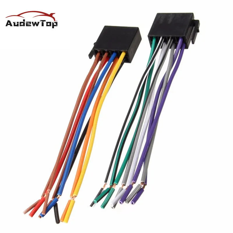Universal Adapters Wire Harness Adapter Car Radio Adaptor Connector Wire Plug Kit Universal Female ISO Wiring Harness