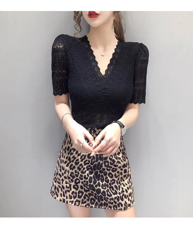 Womens Tops And Blouses Summer Short Sleeve Blouse Women Blusas Mujer De Moda 2022 Turtleneck Knitted Blouse Shirt Tops
