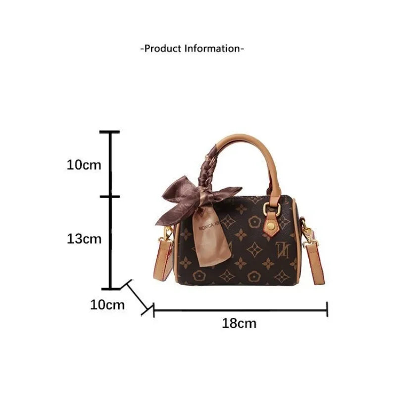 Luxury Messenger Purse Bag - Women's Crossbody Tote With Retro Solid Color & Premium Leather Finish