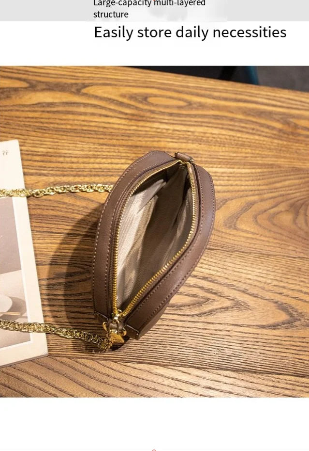 High-end luxury handbag - 2025 new model retro small round bag, versatile round-shaped bag, chain round cake bag, crossbody bag