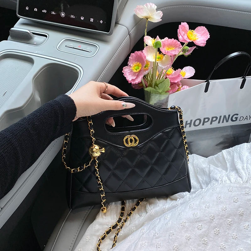 Luxury Ladies Tote Bag Handbags Leather Shoulder From Famous Designer Elegant Classic With Pockets