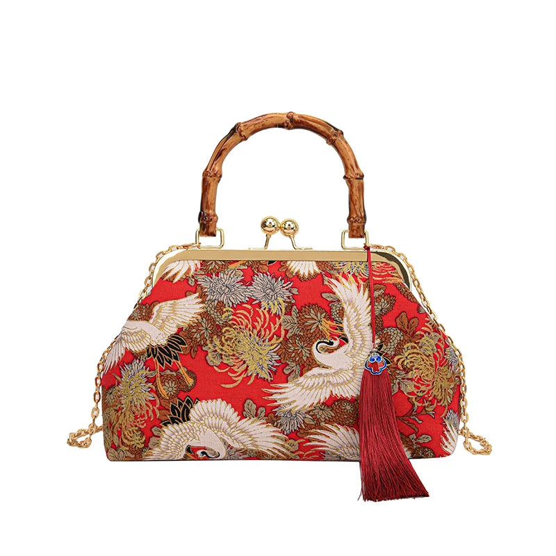 Luxury Evening Clutch Bag For Women Bride Wedding Clutch Purse Chain Shoulder Bags Small Party Handbag Rattan Handle Handle Tote