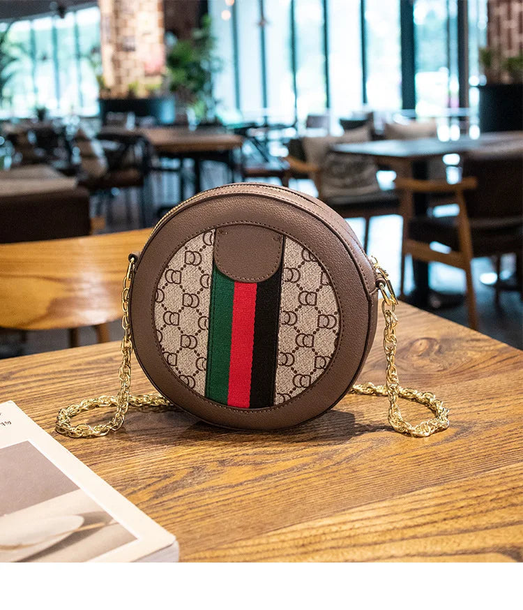 High-end luxury handbag - 2025 new model retro small round bag, versatile round-shaped bag, chain round cake bag, crossbody bag