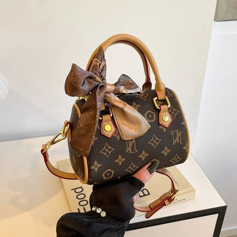 Luxury Messenger Purse Bag - Women's Crossbody Tote With Retro Solid Color & Premium Leather Finish