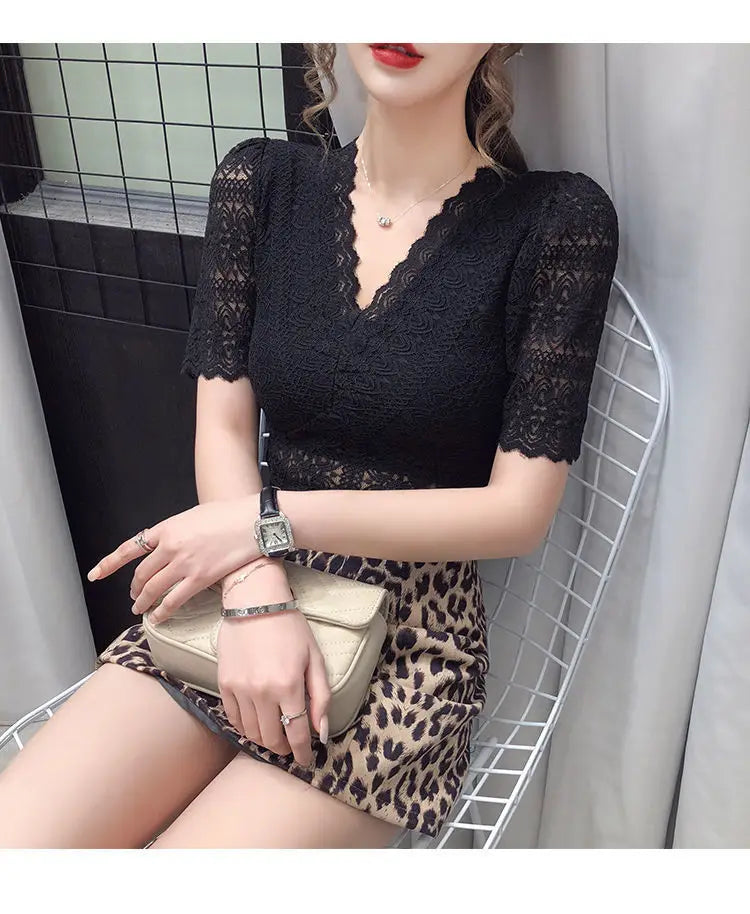 Womens Tops And Blouses Summer Short Sleeve Blouse Women Blusas Mujer De Moda 2022 Turtleneck Knitted Blouse Shirt Tops