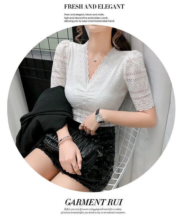 Womens Tops And Blouses Summer Short Sleeve Blouse Women Blusas Mujer De Moda 2022 Turtleneck Knitted Blouse Shirt Tops
