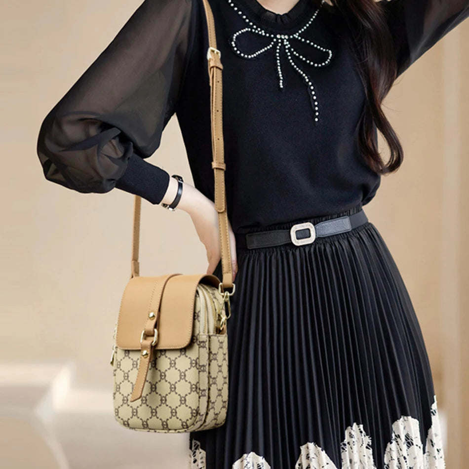 Luxury Brand Retro Handbag Mobile Phone Bag Designer Women'S Single Shoulder Crossbody Bag Women'S Mini Square Bag Sac A Main