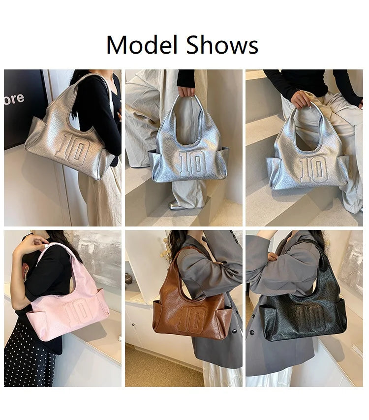 Luxury Women Bag 2025 New Armpit Handbags Women Shoulder Hobos Purse Top-Handle Bag Punk Cool Girls Shopping Packs Large Bolsas