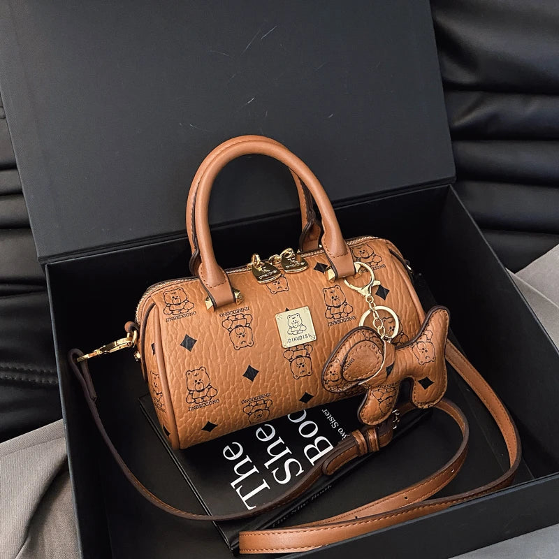 Luxury Ladies Leather Handbag Famous Designer Crossbody Bag Stylish Shoulder Purse Women's Tote Classic Fashion Accessory