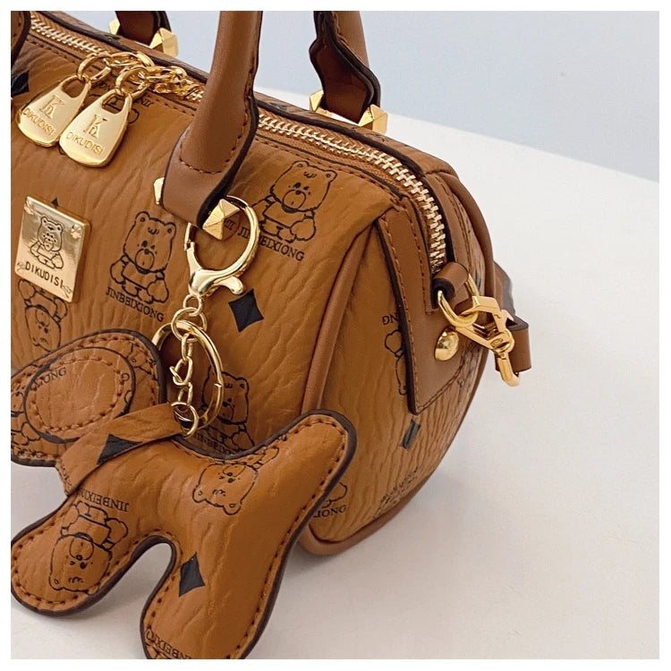 Luxury Ladies Leather Handbag Famous Designer Crossbody Bag Stylish Shoulder Purse Women's Tote Classic Fashion Accessory