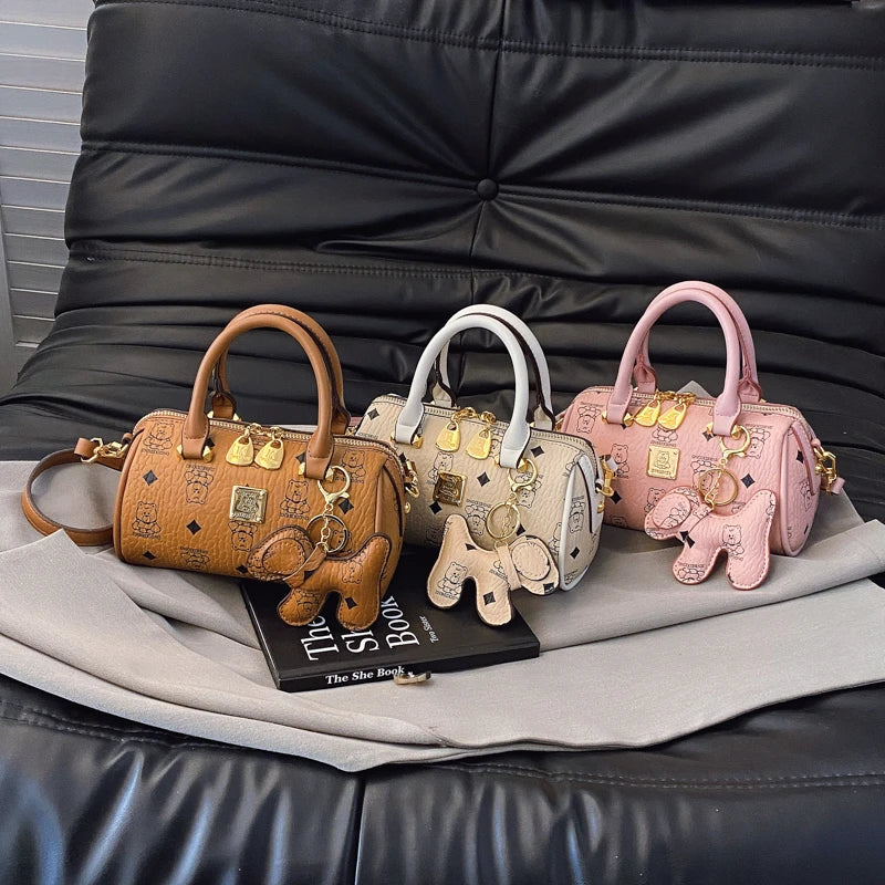 Luxury Ladies Leather Handbag Famous Designer Crossbody Bag Stylish Shoulder Purse Women's Tote Classic Fashion Accessory