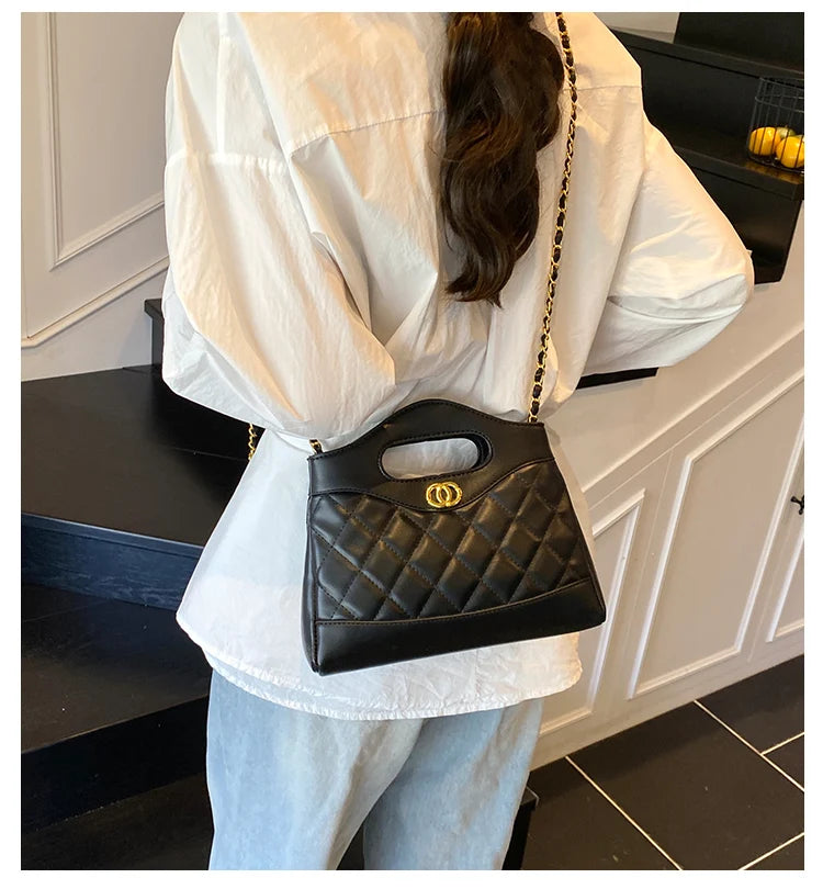 Luxury Ladies Tote Bag Handbags Leather Shoulder From Famous Designer Elegant Classic With Pockets