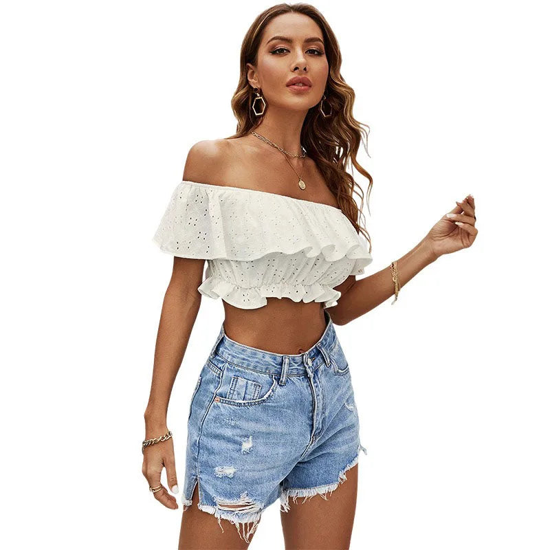 Luxury fashion slimming women's dress white sweet top female summer fairy flowy beautiful clothes