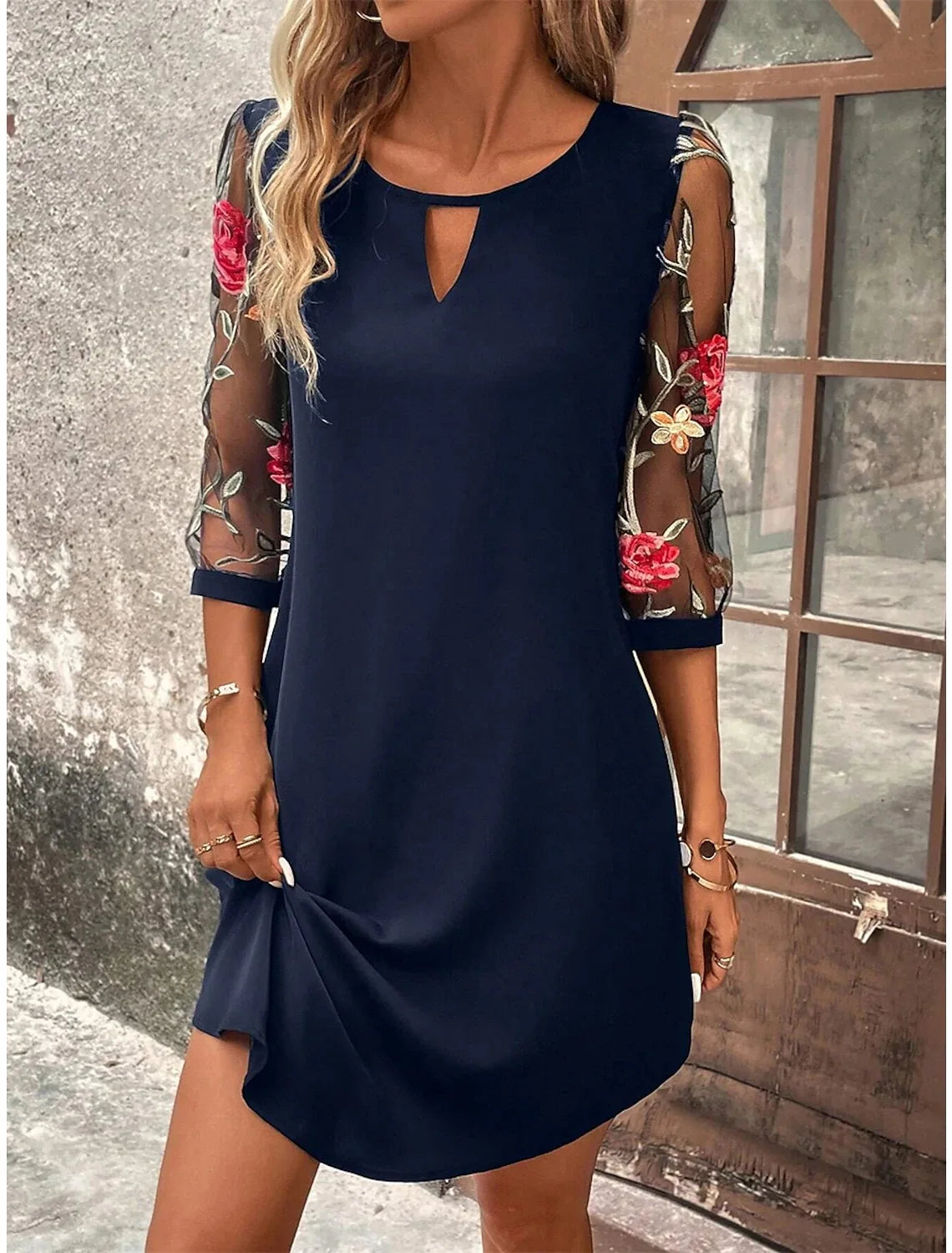 Luxury Dress Women’s Perspective Mid Sleeve
