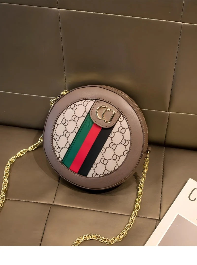 High-end luxury handbag - 2025 new model retro small round bag, versatile round-shaped bag, chain round cake bag, crossbody bag