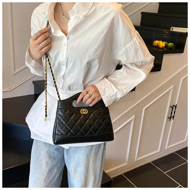 Luxury Ladies Tote Bag Handbags Leather Shoulder From Famous Designer Elegant Classic With Pockets
