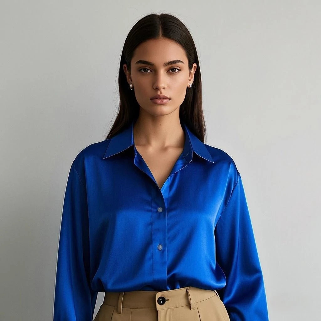 Luxury Satin Finish Blouse for Women