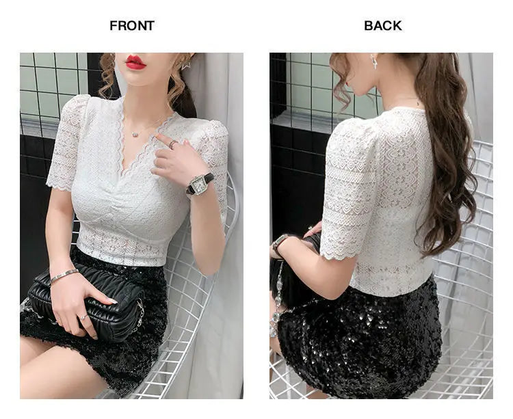 Womens Tops And Blouses Summer Short Sleeve Blouse Women Blusas Mujer De Moda 2022 Turtleneck Knitted Blouse Shirt Tops