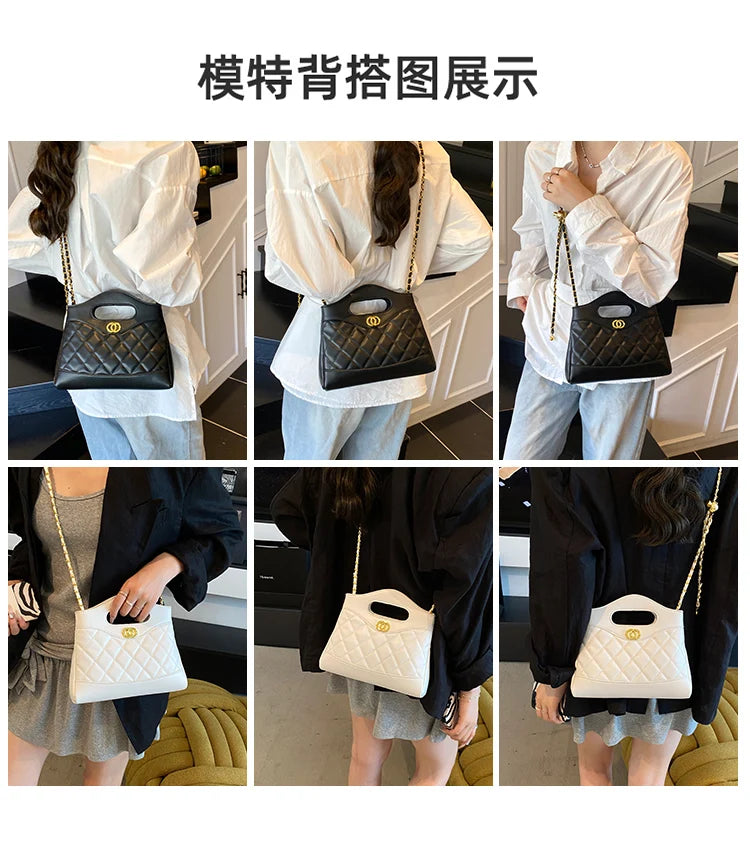 Luxury Ladies Tote Bag Handbags Leather Shoulder From Famous Designer Elegant Classic With Pockets