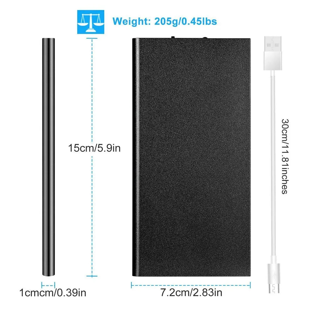 20000mAh 5V/2.1A Portable Power Bank Battery Pack for Heated Vest Jacket Pants Socks USB Power Bank for phone with Flashlight