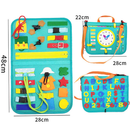 Children's Busy Board - Dressing & Buttoning Learning Toy