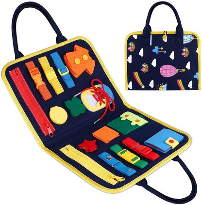 Children's Busy Board - Dressing & Buttoning Learning Toy