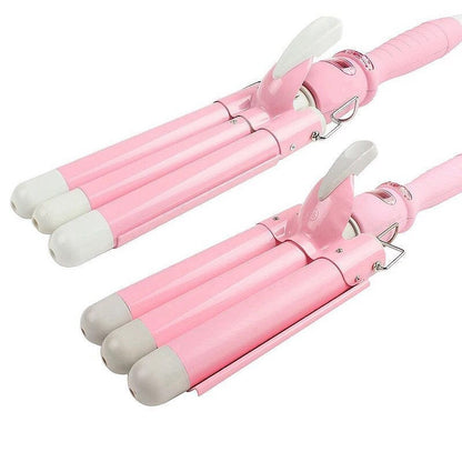 Small Curling Iron Water Corrugated Three-Tube Electric Curling Iron