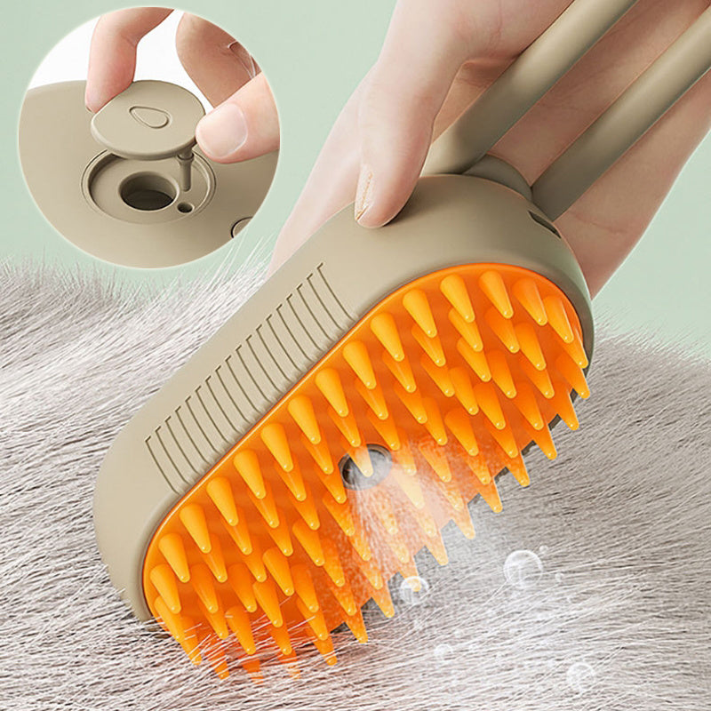 3-in-1 Electric Cat & Dog Grooming Brush with Steam Spray