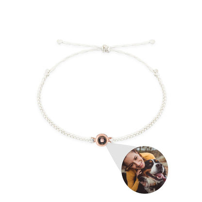 Custom Color Photo Projection Bracelet for Couples