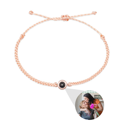 Custom Color Photo Projection Bracelet for Couples