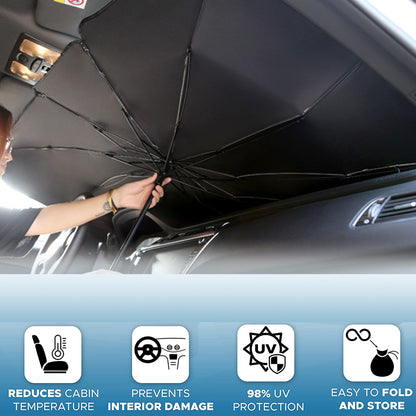 Foldable Car Windshield Sun Shade Umbrella UV Protection